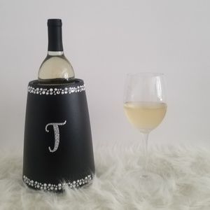 FAUX PEARL BLING MONOGRAM ACTIVE WINE COOLER